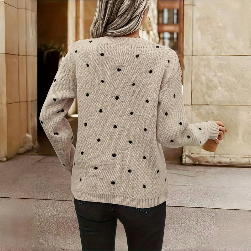 Dina™ - Polka Dot Knitted Sweater