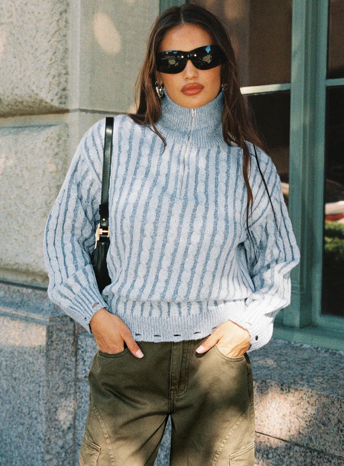 Emily™ - Quarter Zip Knit Jumper