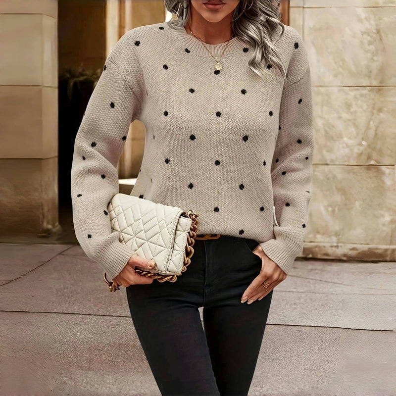 Dina™ - Polka Dot Knitted Sweater