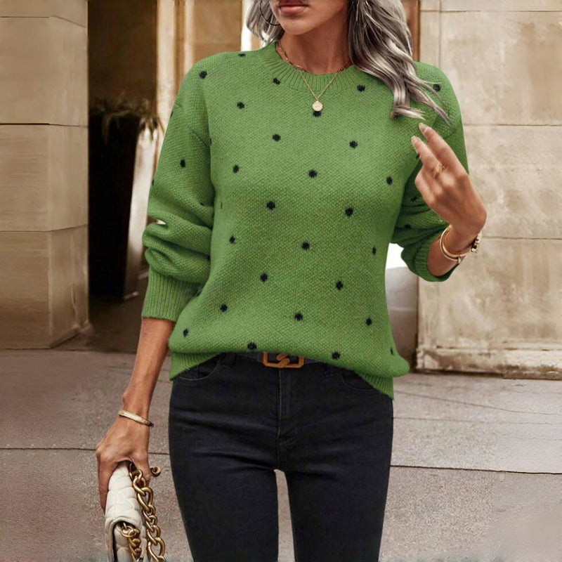 Dina™ - Polka Dot Knitted Sweater
