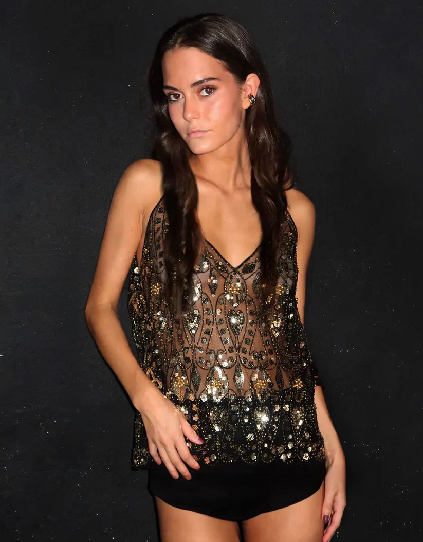 Martina™ - Top pearls glamour