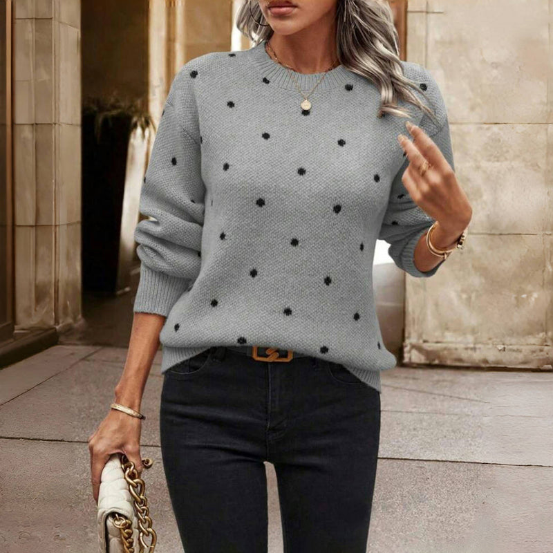 Dina™ - Polka Dot Knitted Sweater