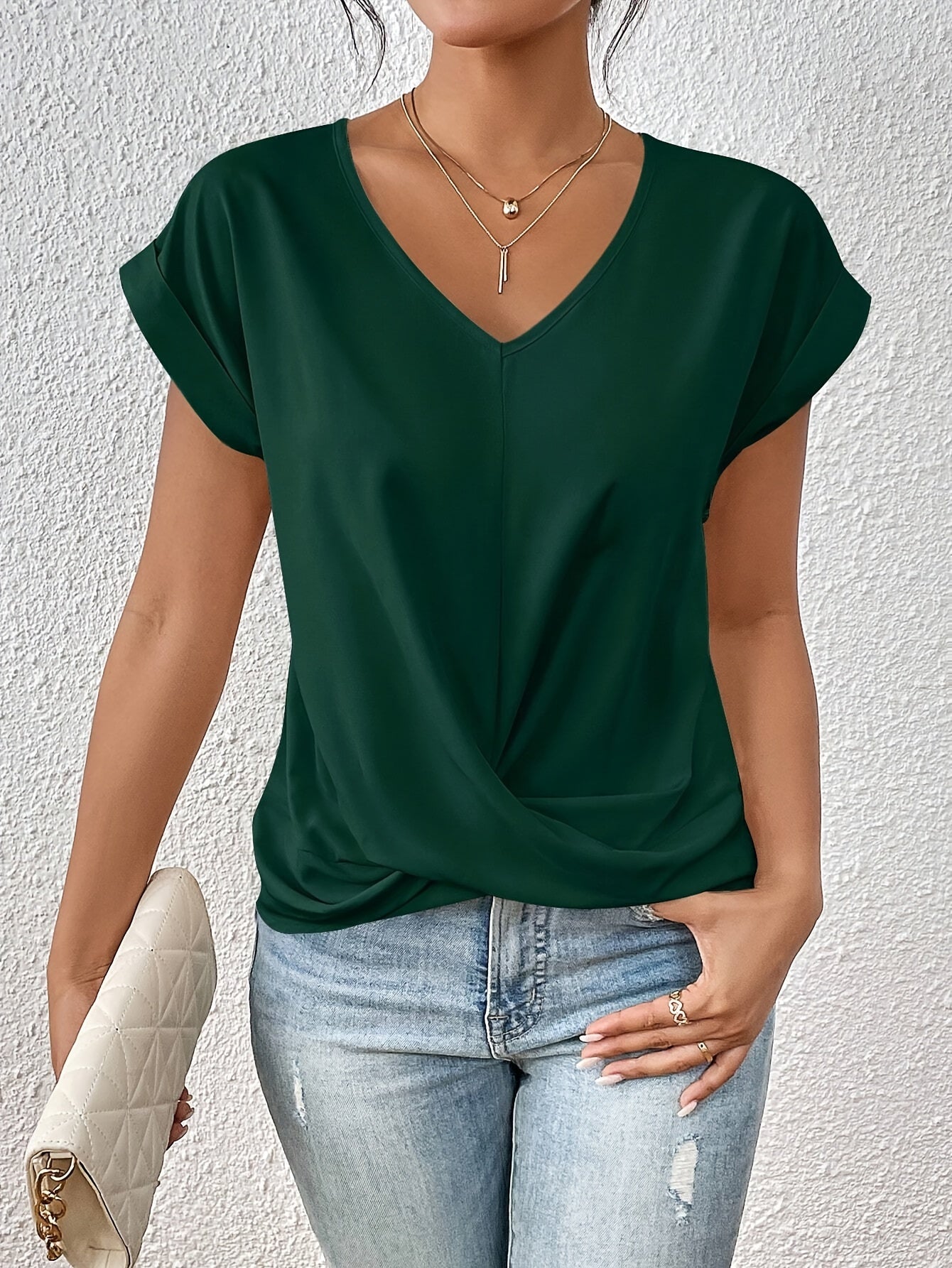 Luisa™ - Casual Heart-Neck T-Shirt (1+1 Free)