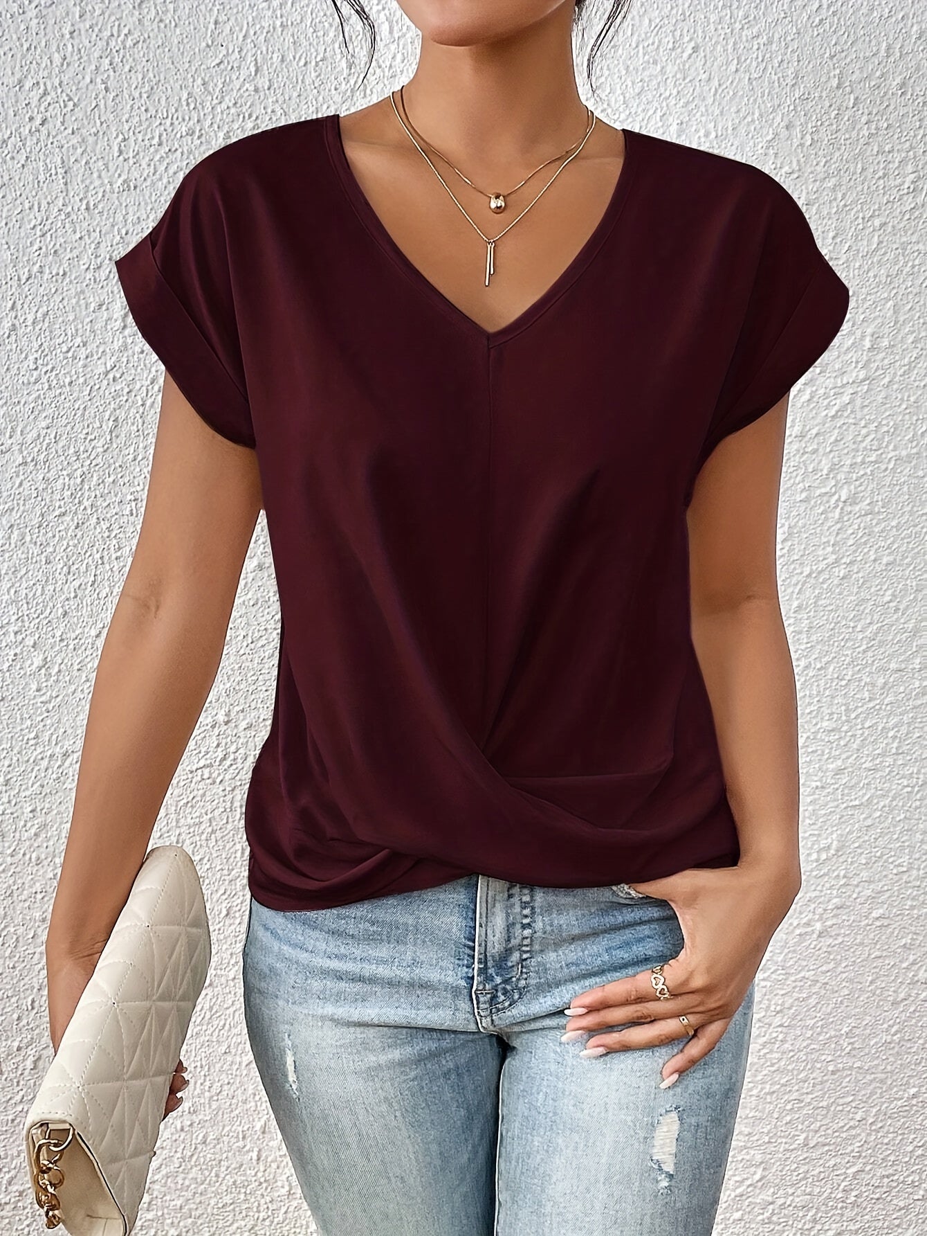 Luisa™ - Casual Heart-Neck T-Shirt (1+1 Free)