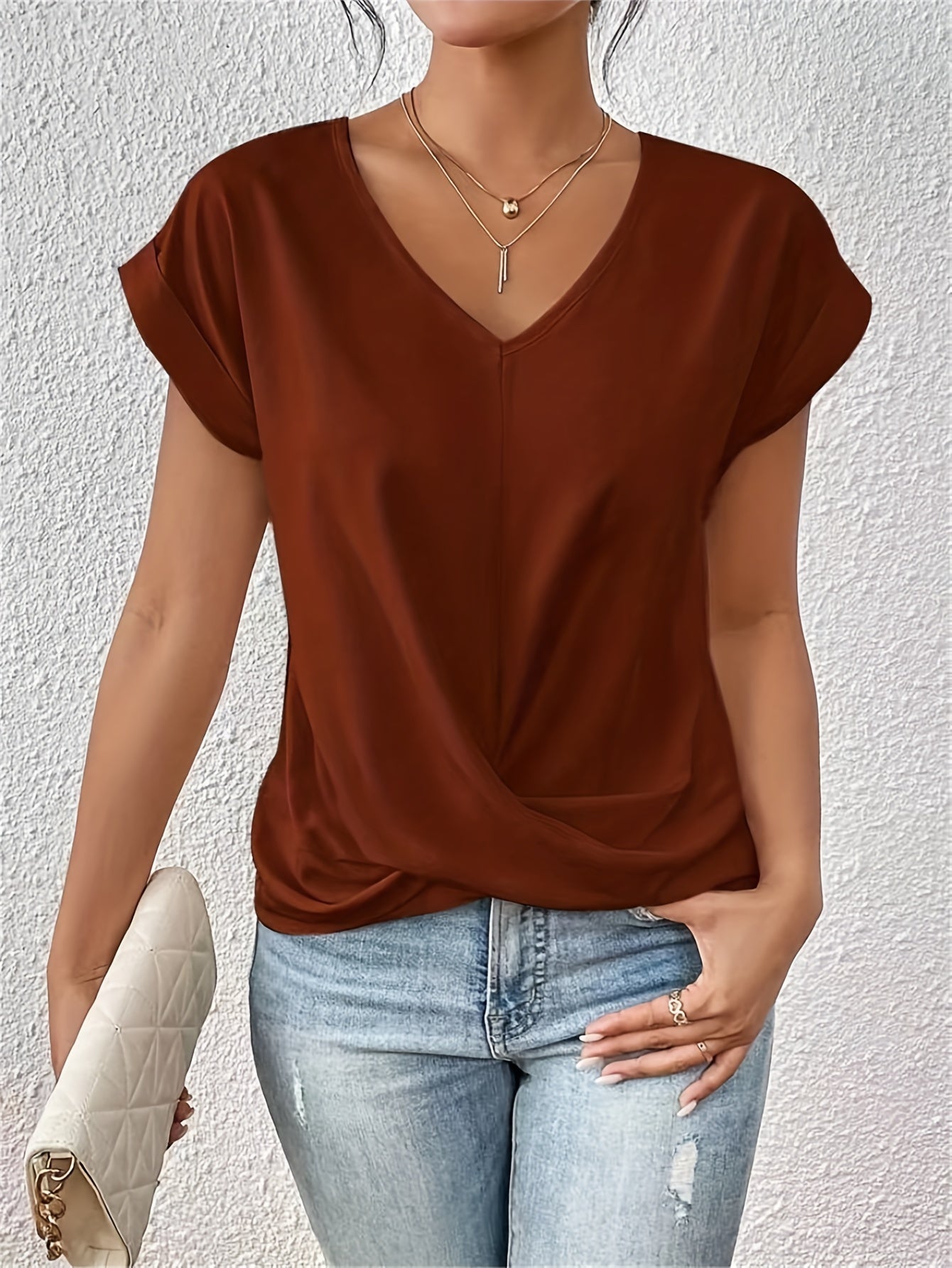 Luisa™ - Casual Heart-Neck T-Shirt (1+1 Free)
