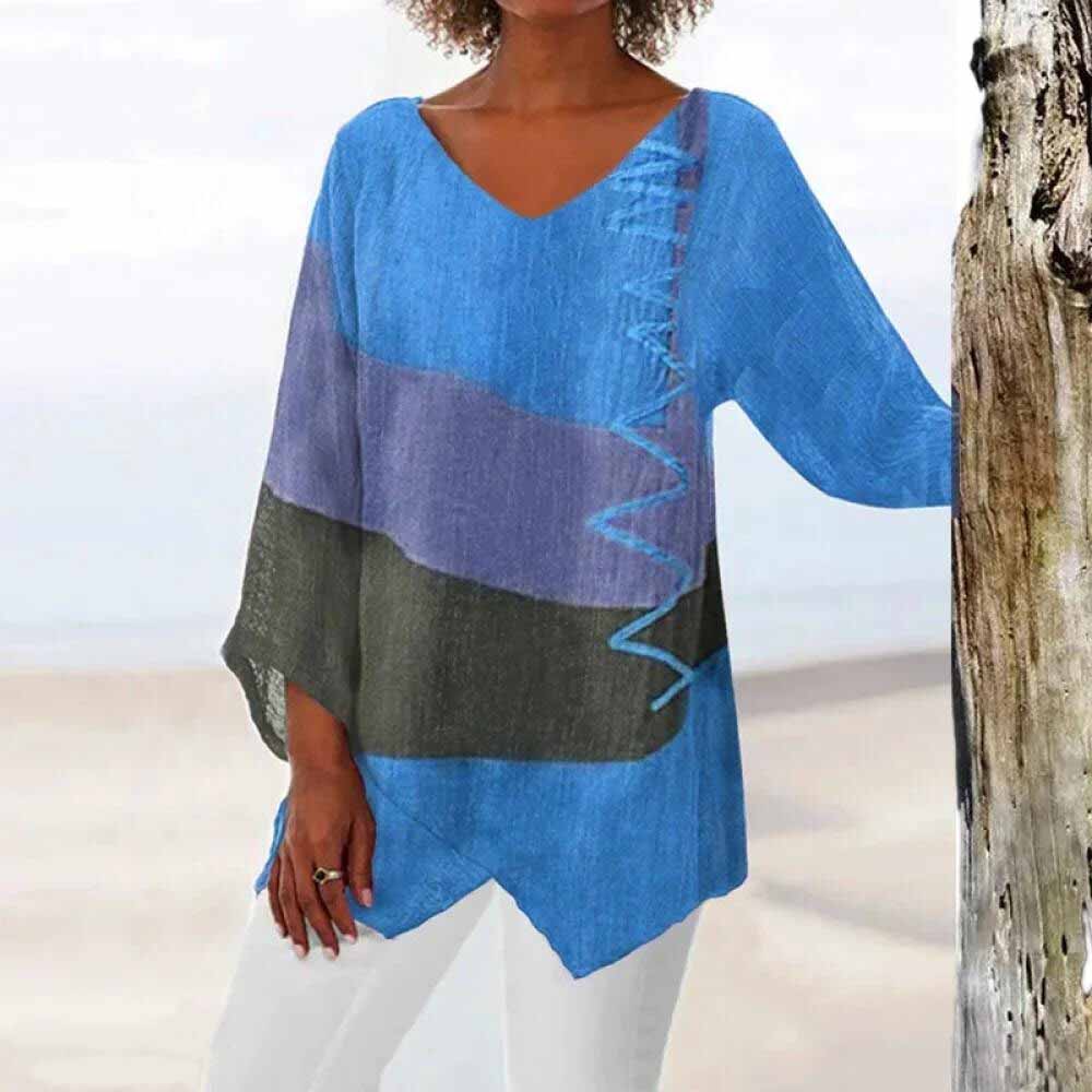 Eloisa™ – Tricolor Shirt with Tummy Coverage