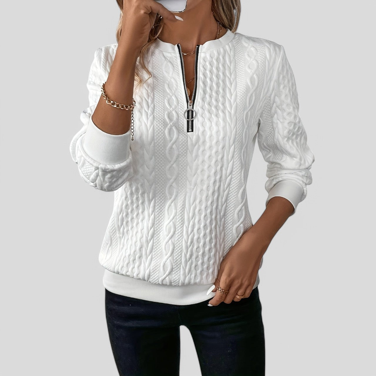 Sophie - Zipped Jumper